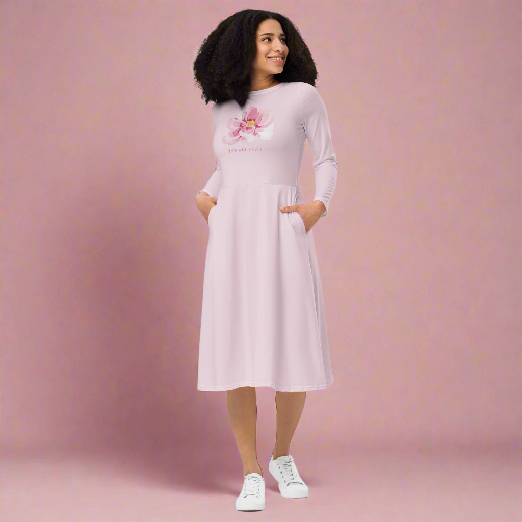 Long Sleeve Midi Dress | You are Loved